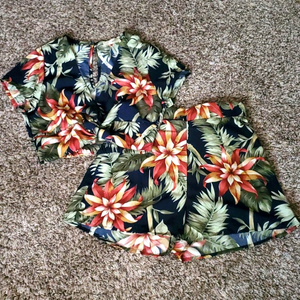 Crop Top & High-Waisted Shorts